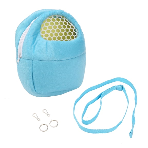 Xirurus Travel Pet Carrier Plush, Washable, MeshVentilated Backpack for Rat, Hamster, Mouse, Squirrel, Chinchilla, Hedgehog Adjustable Strap, Secure Zip, 17.84"7.28"2.95", 0.14lb