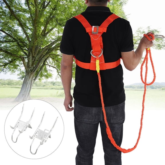 Xirurus Tree Climbing Spike Set with Safety Belt, Claw Climbing Tool for Fruit Picking, Logging, and Outdoor Use (11.02 inches / 28 cm)