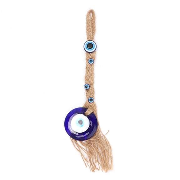 Xirurus Turkish Glass Amulet Blue Lucky Eye Charm Turkish Evil Eye Wall Hanging Decor for Good Luck and Protection (5.1 inches / 13 cm)