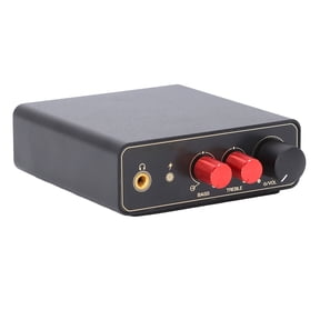 Xirurus Turntable Preamplifier Stereo Box Mini MM MC Phono Stage Preamp Headphone Amp with High Low Tone Adjustment (3.31 inches / 8.4 cm)