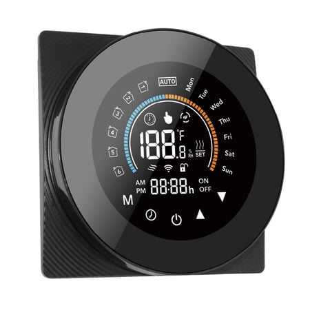 Xirurus Tuya ZigBee Smart Thermostat for Water/Gas Boiler Digital Temp Controller Large LCD Touch Button Voice Control Alexa Assistant 132g / 4.65 oz Dimensions 3.42 inches / 8.7 cm