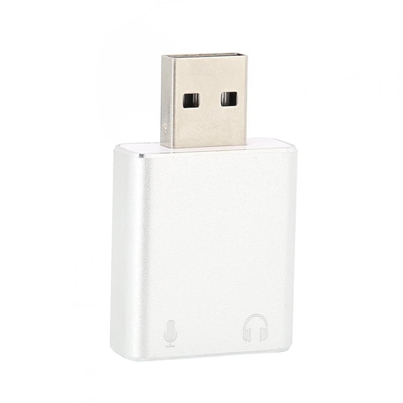Xirurus USB 7.1 Channel Sound Card Drive-Free Audio Interface Adapter for Notebook Desktop PC Mac External Audio Card Converter with Aluminum Alloy Shell Plug and Play Essential Laptop Accessory