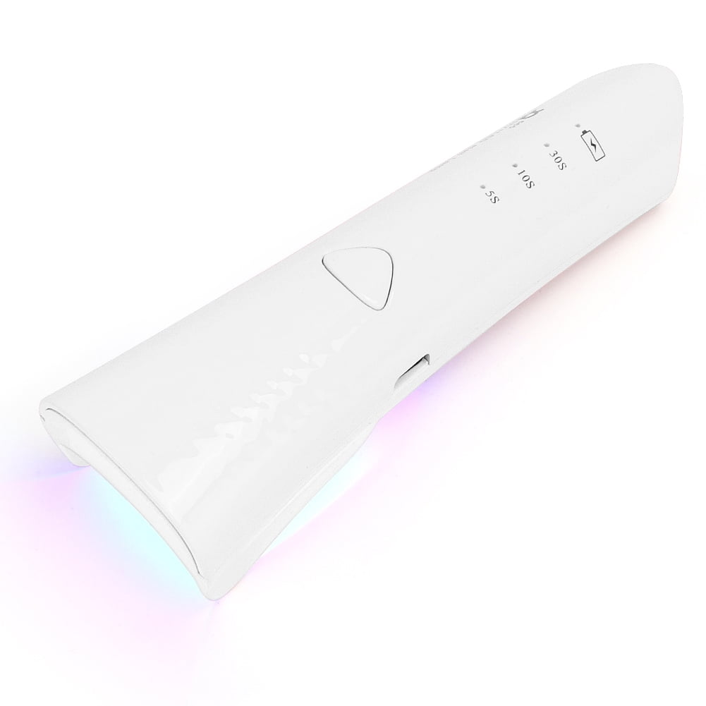 Xirurus USB Handheld Nail Lamp Polish Dryer UV Manicure Drying Machine Mutifunction Money Detector Portable Mini Gel Polish Curing Light Tool White Finish