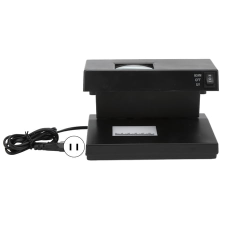 Xirurus UV Counterfeit Bill Detector – 110V Desktop Money Checker with Watermark, Micro-Print Magnifier & Quick Genuine/Counterfeit ID