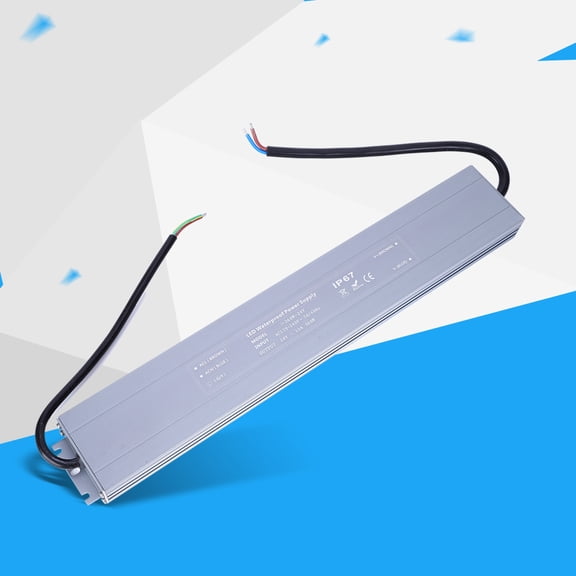 Xirurus Ultra Thin Waterproof Switching AC DC Power Supply with Anodized Surface HRUW-360W-24V 170-240VAC 50/60HZ High Performance LED Driver Transformer 15A 360W (15.35 inches / 39.0 cm)