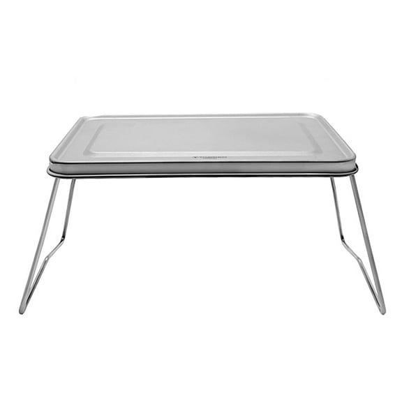 Xirurus Ultralight Portable Titanium Mini Square Foldable Camping BBQ Grill Picnic Table, Silver (8.66 inches / 22 cm)