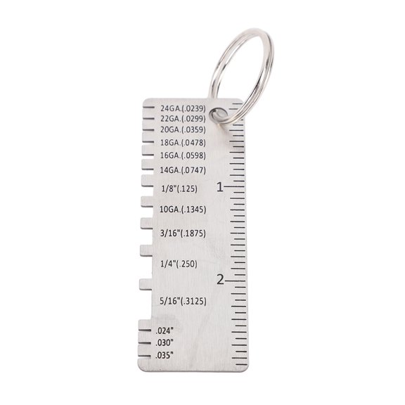 Xirurus Welding Seam Inspection Ruler Metal Sheet Thickness Gauge Stainless Steel Weld Seam Measuring Tool Dimensional Measurement Gauges 2.8x1.0x0.04 in / 72x25x1 mm for Industrial Use