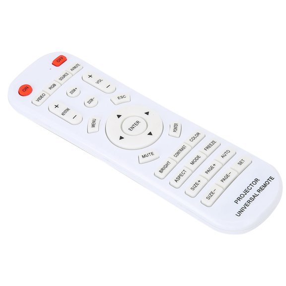 Xirurus White Remote Control Controller Replacement for Projectors, Portable ABS Material, Up to 10m / 33ft Distance