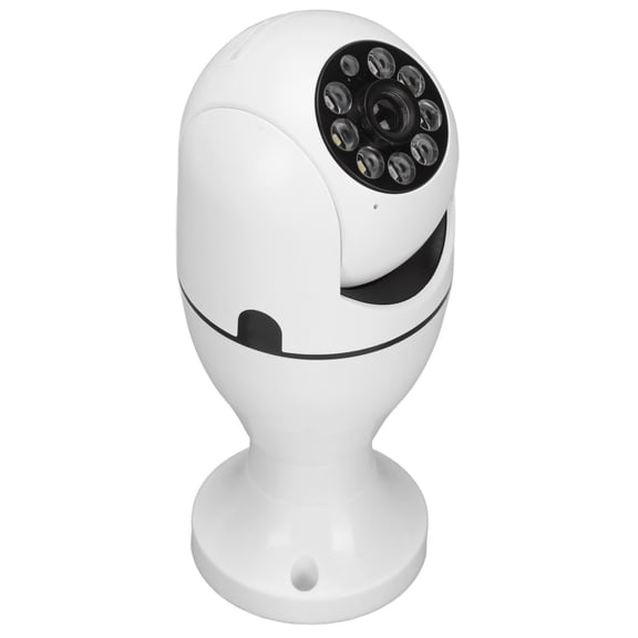 Xirurus WiFi Bulb Security Camera 1080p HD Motion Detection 2-Way Talk 360-Degree Panoramic Viewing Wireless Home Surveillance with Night Vision, White (17 cm / 6.69 inches)