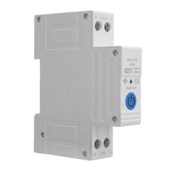 Xirurus WiFi Circuit Breaker DIN Rail Mount Remote Control Timer Switch AC230V 63A App Monitored Smart Breaker - 3.94 inches / 10 cm