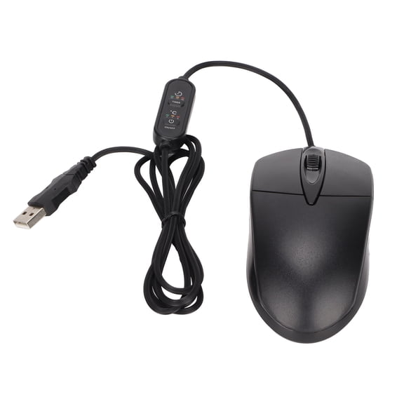Xirurus Wired Heated Mouse, 3 Levels Adjustable Temperature Ergonomic 1600DPI Heating Mouse Hand Warmer for Windows PC Mac Laptop Desktop, 6.30 x 3.94 x 1.57 inches / 16.0 x 10.0 x 4.0 cm Black