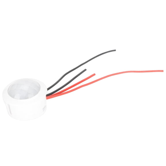 Xirurus Wired Infrared Motion Detector Switch, DC 12V 24V LED Electronic Lighting Sensor Accessories, 120 Degree Angle, 3.3-16.4ft (1-5m) Range, Auto Delay Adjust, White Ceiling Downlight Accessory