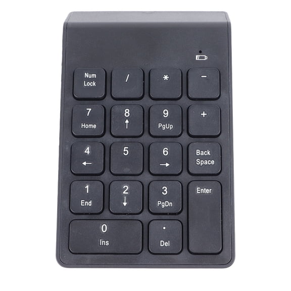Xirurus Wireless Number Pad BT5.0 Black 18 Keys Battery Powered Numeric Keypad for Gaming Office Computer (5.51 inches / 14.0 cm)
