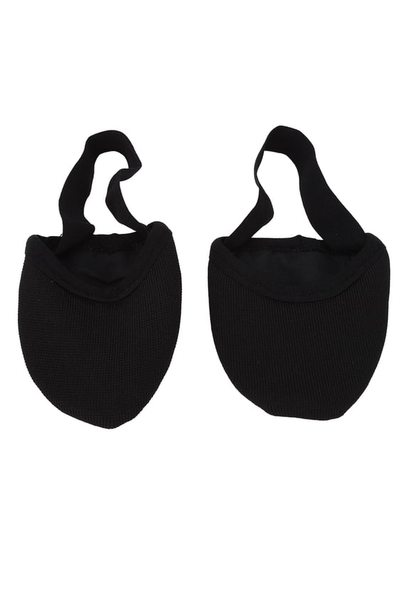 Women's Half Sole Dance Shoe Stretchy Breathable Slip Resistant Ballet Slipper For Yoga Gymnastics Fitness Practice Training Solid Black Color Size S Small Dimensions 4.72 Inches / 12.00 cm