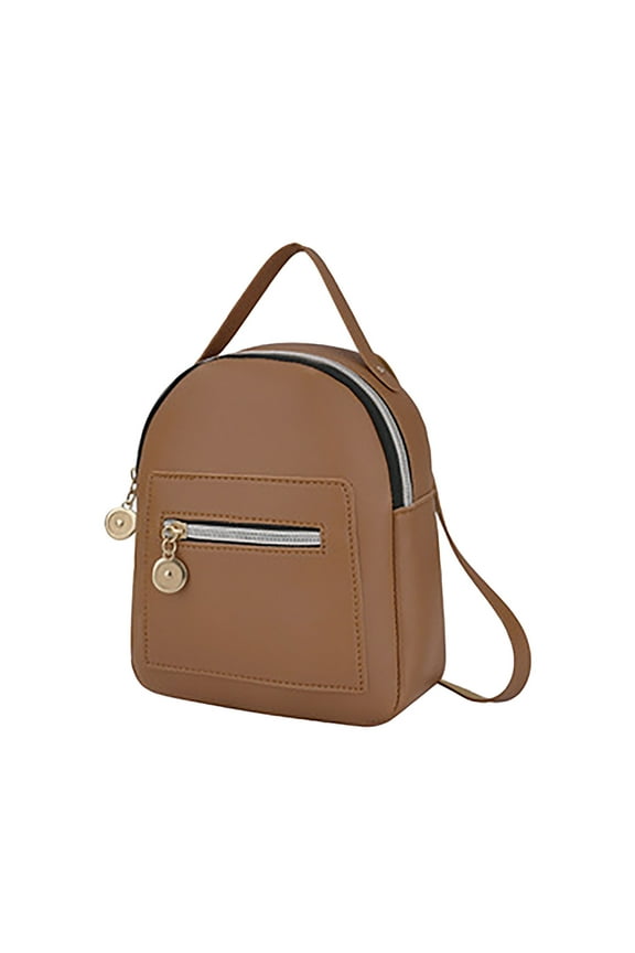 Backpack, Leather Backpack Cute Casual Daypack Zippered Pockets Crossbody Convertible Shou