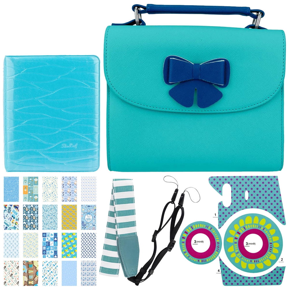 Xit Blue Butterfly Case For Fuji Mini Instax Cameras + Ice