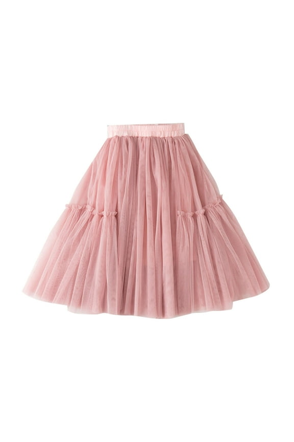 Little Child Girls Long Skirt Girls Tiered Ruffle Maxi Skirts Girls Soft Fluffy Skirt Party Girl Skirt Breathable fashion