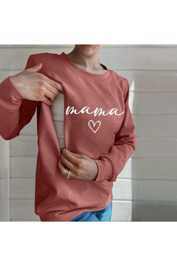 Women Causal Maternity Nursing Sweatshirt Comfort Friendly Zip Breastfeeding Pullover Tops