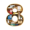 thumbnail image 1 of Xiwaer Book Lovers Number Shape Bookshelf Pendant Ornament Christmas Tree Decor Gifts, Librarian Book Ornament H, 1 of 9