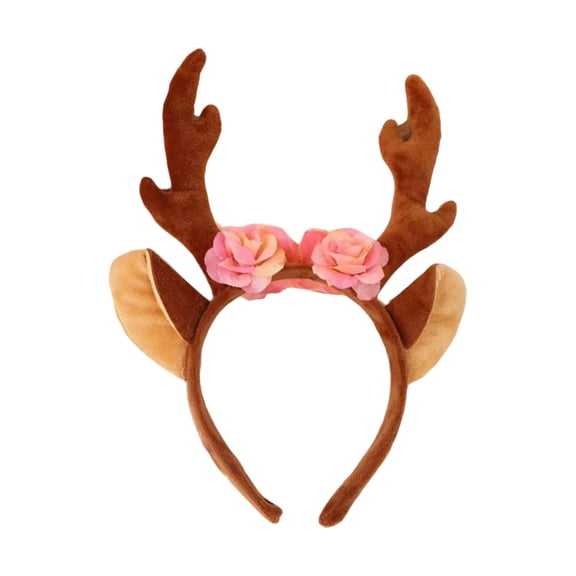 Xiwaer Christmas Decorations Headband Headband Antler Christmas Head Buckle Bell Headdress Party Forest Creative Big Elk C