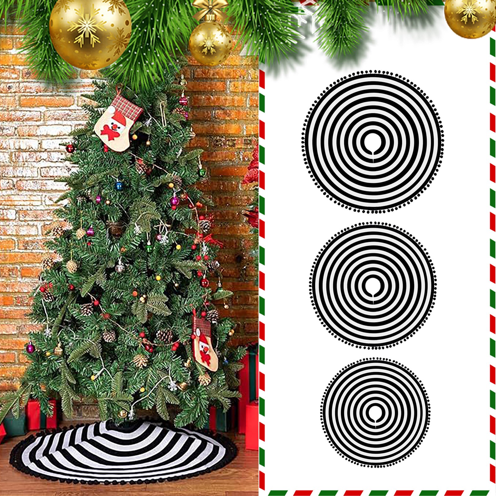 Xiwaer Christmas Tree Dress, Tree Ring Mat And Festive Indoor Party ...
