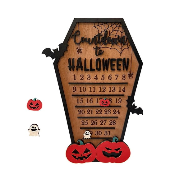 Xiwaer Countdown Halloween Calendar, Halloween Coffin Calendar, Mobile Block Calendar, Arrival Calendar, Halloween Decoration A