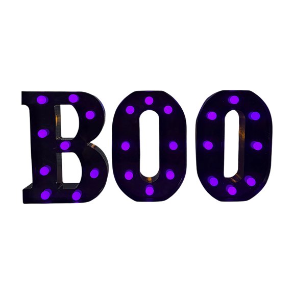 Xiwaer LED Halloween Letter Lights Festival Luminous Letter Horror Desktop Scene Layout Atmosphere Props Decoration Lights, Desktop Ornaments F