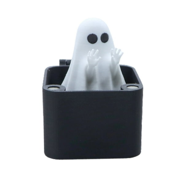 Xiwaer Mischievous Ghost in a Box - Funny Desk Decor & Gag Gift,Gift-Ready Pranks for White A.