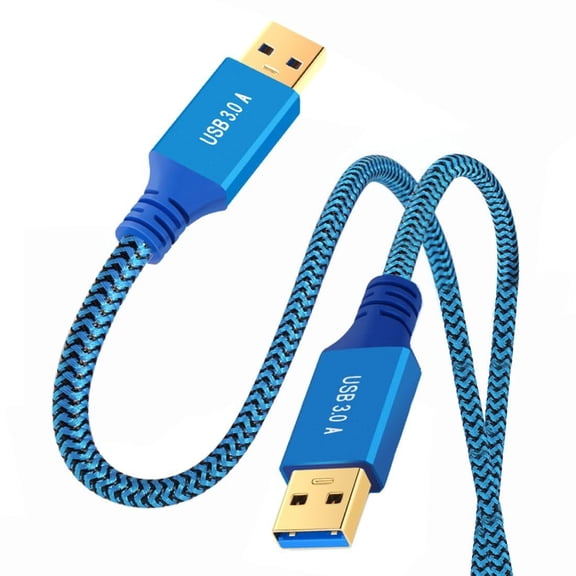 Xiwai 0.3M USB 3.0 Type-A Male to USB3.0 A Male Cable Extension Blue Sleeve 5Gbps for Disk SSD Camera Data