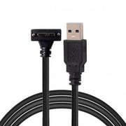 Xiwai 1.2m 90 Degree Up Angled Micro USB Screw Mount to 3.0 Data Cable for Industrial Camera
