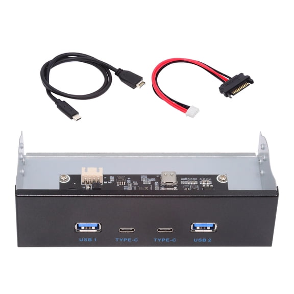 Xiwai 10Gbps USB 3.1 Type-A & Type-C HUB 4 Ports Front Panel to Motherboard Type-E Connector Cable 10Gbps for 5.25" CD-ROM Bay Tray