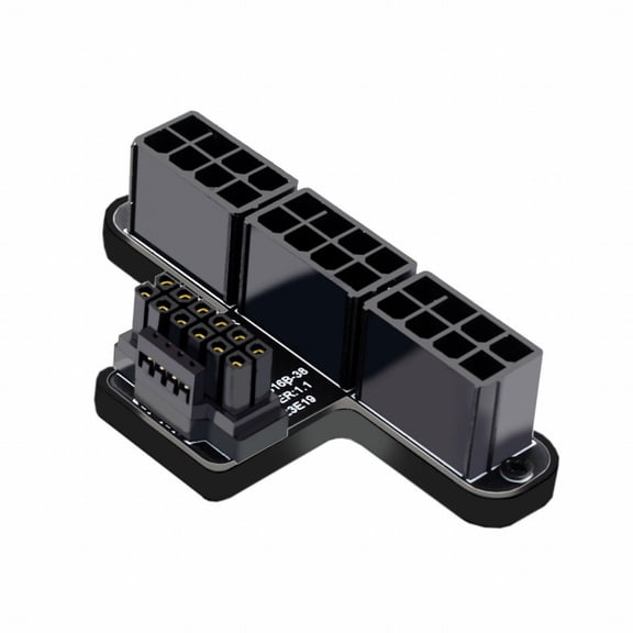 Xiwai 12VHPWR ATX3.0 PCI-E 5.0 Power Modular to Three ATX 8P Adapter for 4080 5090TI 16Pin 12+4P Graphics Card Up Angled 90 Degree
