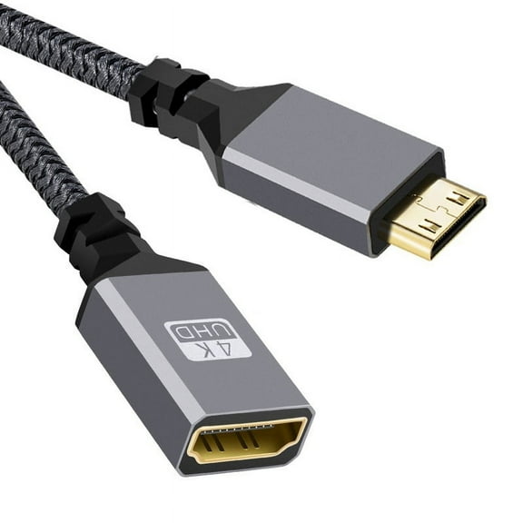 Xiwai 4K Type-C MINI HDMI 1.4 Male to HDMI Female Extension Cable for DV MP4 Camera DC Laptop