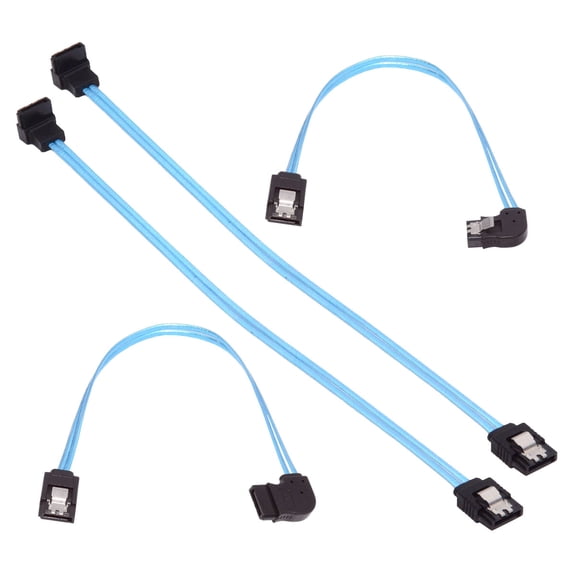 Xiwai 4pcs/lot 90 Degree Angled Type Internal 4-SATA Host to 4SATA 7pin Target Disk 6Gbps Data Server Cable 25cm