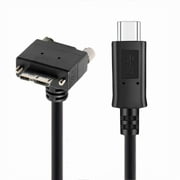 Xiwai 5Gbps USB-C Type-C Host to Micro USB3.0 Screw Mount 90 Degree Down Angled for Industrial Camera Storage