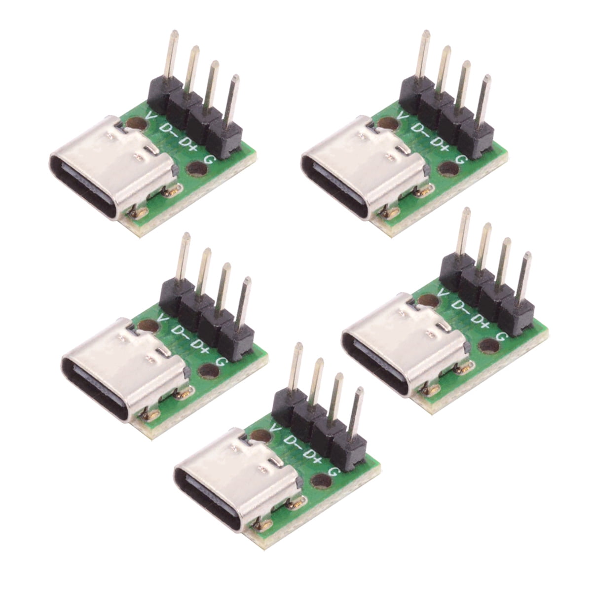 Xiwai 5pcs/set DIY OEM Type C Female Socket Connector to 4Pin Pitch=2 ...