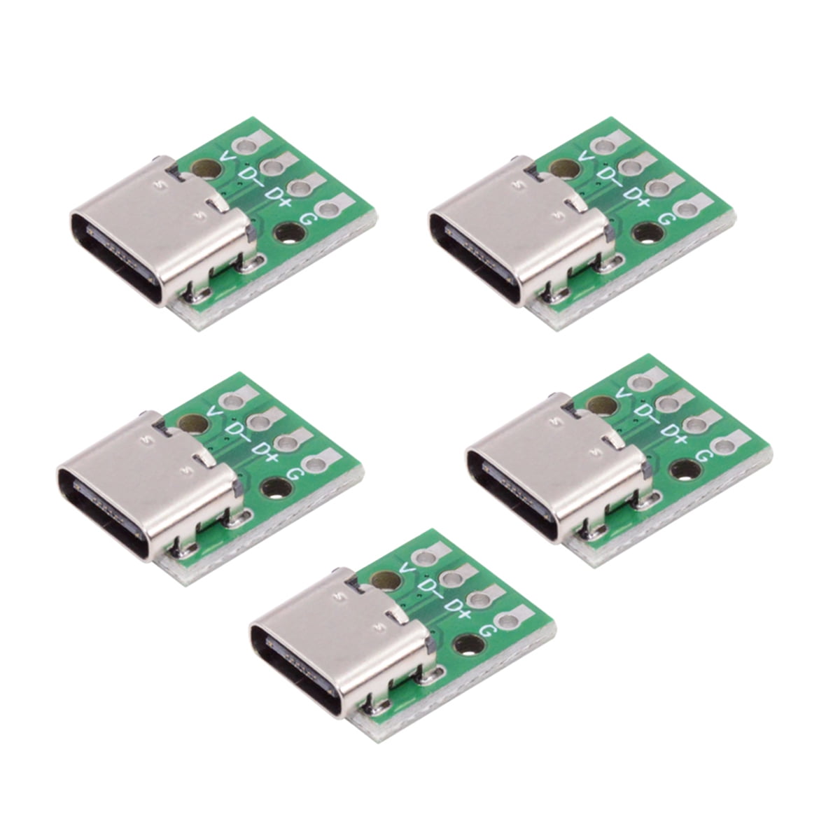 Xiwai 5pcs/set DIY OEM Type C Female Socket Connector to PCBA 4Pin USB2 ...