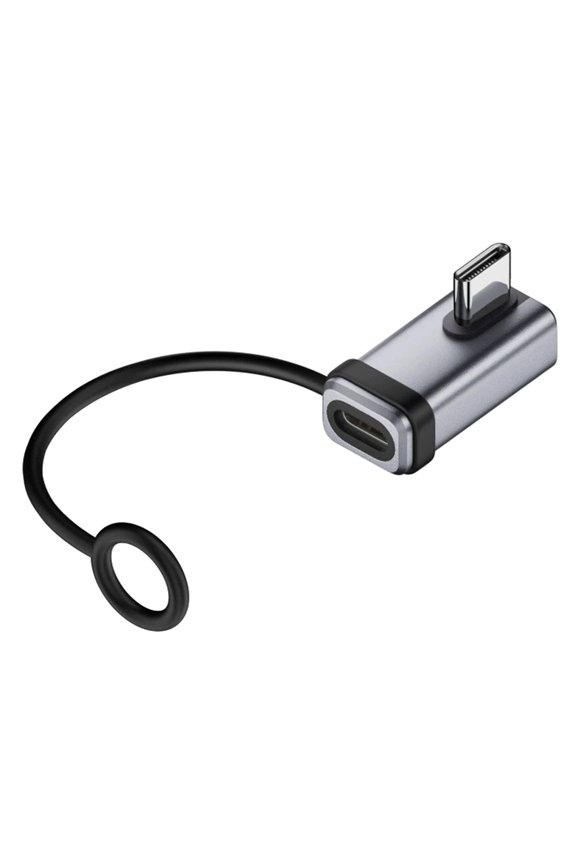 90 Degree USB5.0 80Gbps Male to Female Low Profile Left Right Angled Extension Adapter with Lanyard Keychain 240W 16K 8K 5K Compatible with USB4.0 Thunderbolt3/4/5