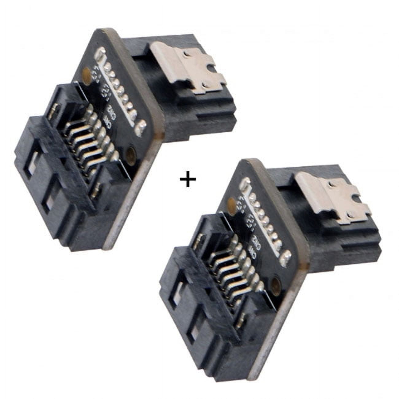 xiwai Adattatore singolo SATA 7 pin femmina a 7 pin maschio ad angolo 360 g