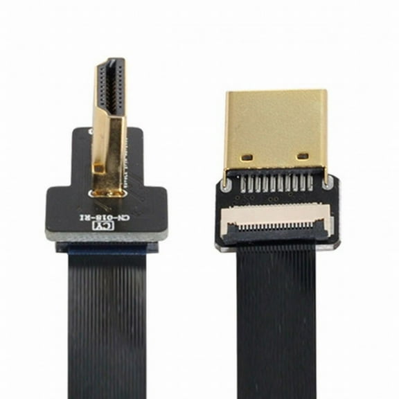 Xiwai CYFPV FPV HDMI Male to Left Angled 90D HDMI Male HDTV FPC Flat Cable for FPV HDTV Multicopter Aerial Photography