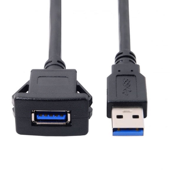 Xiwai Cable 1m Waterproof Single USB 3.0 Extension Latch Mount Car AUX Cable for Dashboard Panel