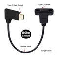 thumbnail image 1 of Xiwai Cable 90 Degree Left Right Angled USB-C USB 3.1 Type C Male to Female Extension Data Cable 30cm, 1 of 5