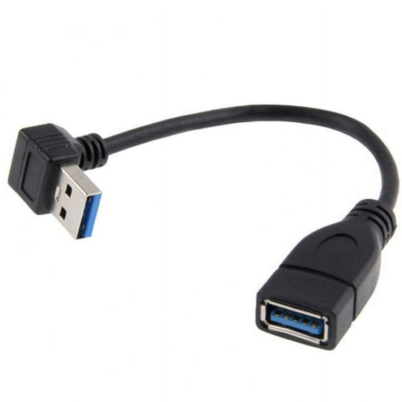 Xiwai Cable Down Angled USB 3.0 Type-A Male to USB 3.0 Type-A Female Extension Cable 20cm 5Gbps 90 Degree