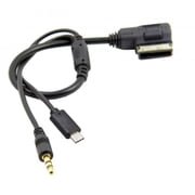 Xiwai Cable Media In AMI MDI to Stereo 3.5mm Audio USB-C Aux Adapter Cable for Car VW AUDI 2014 A4 A6 Q5 Q7