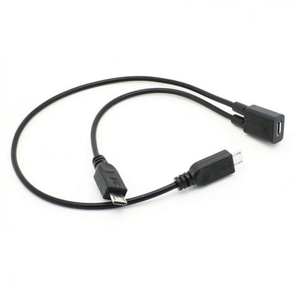Xiwai Cable Micro USB Female to 2 Micro USB Male Splitter Extension charge Cable for Galaxy S5 i9600 S4 I9500 Note2 N7100 S3 I9300 S2 9100
