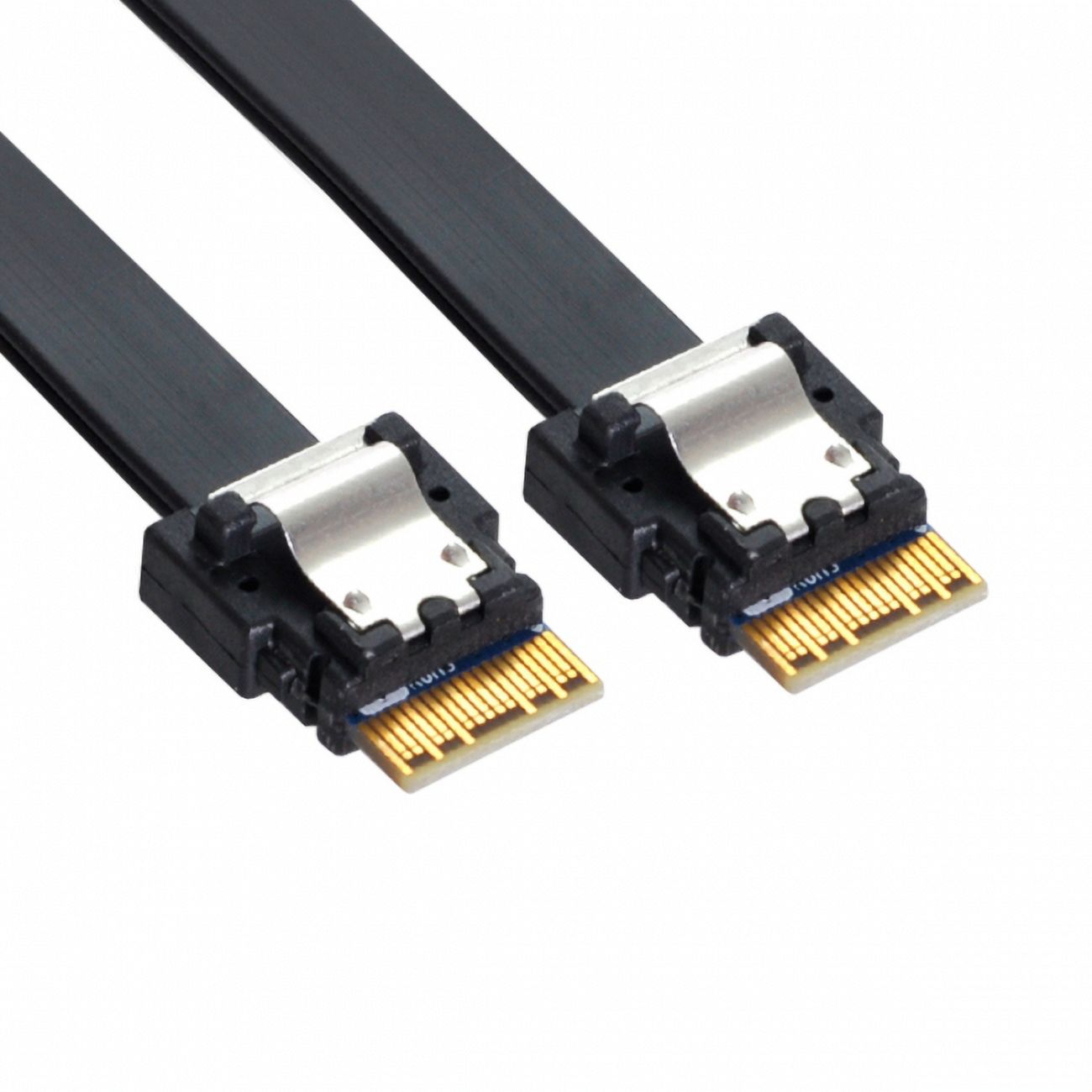 Câble Slim SAS 4i 38 Broches - SFF-8654 Vers Slim Line SAS, 40 Cm, PCIe Gen4 / SAS4.0, Pour Serveurs Et Stockage - 8