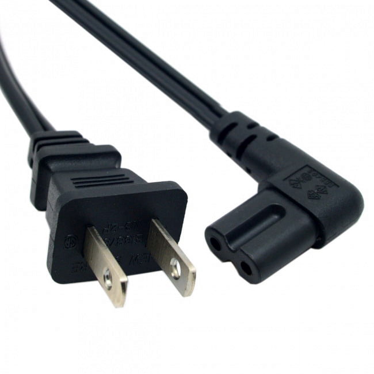Xiwai Cable USA 2pin Male to 90 Degree Right Angled IEC 320 C7 Power Supply Cord Cable 100cm