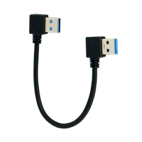 Xiwai Cable USB 3.0 Type A Male 90 Degree Left Angled to USB 3.0 A Type Right Angled Extension Cable