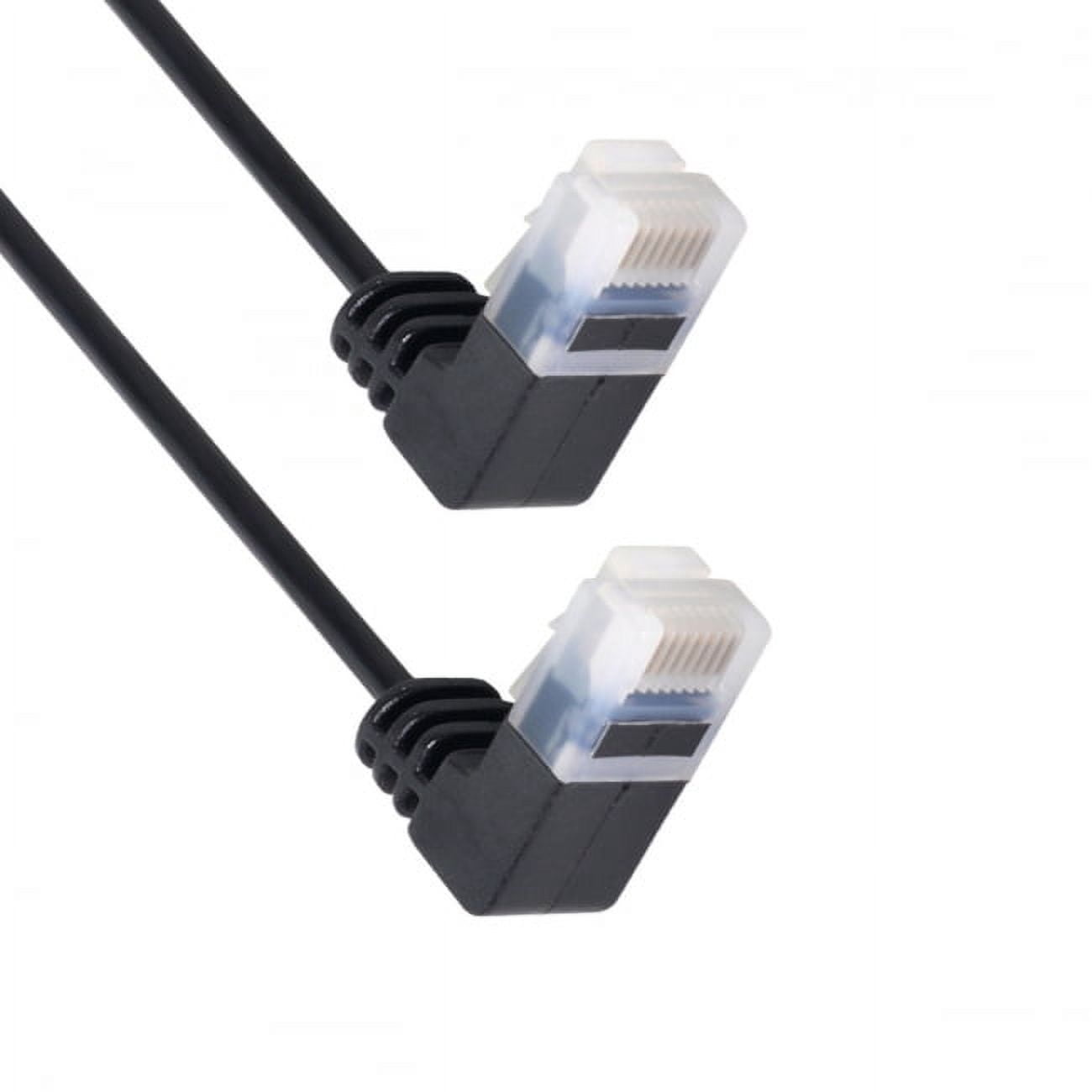 Xiwai Câble Ethernet Ultra Fin Cat6 RJ45 Coudé Vers Droit UTP Câble Patch 90° Cat6a LAN Pour Ordinateur Portable, Routeur, TV Box (1 M