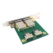 Xiwai Card Dual Ports Mini SAS SFF-8088 To SAS 36Pin SFF-8087 PCBA Female Adapter with PCI Bracket
